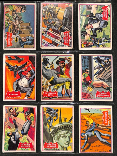 1966 O-Pee-Chee Batman (Red Bat) Complete Set of 44 Cards