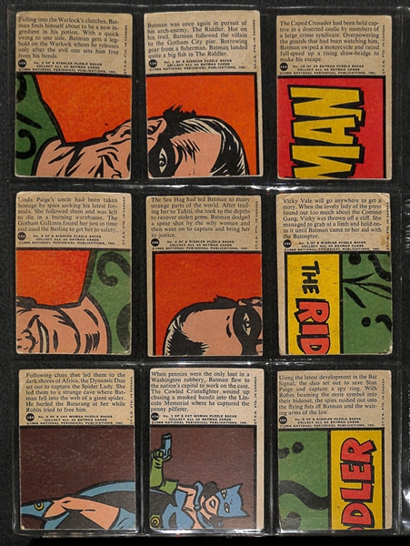 1966 O-Pee-Chee Batman (Red Bat) Complete Set of 44 Cards
