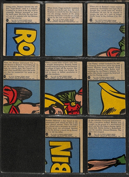 1966 O-Pee-Chee Batman (Red Bat) Complete Set of 44 Cards