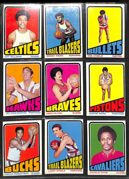 1972-73 Topps Basketball Complete Set with Dr. J's Rookie Card
