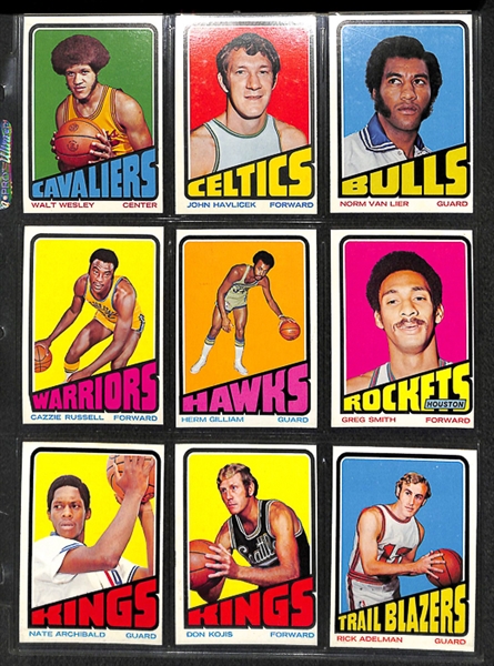 1972-73 Topps Basketball Complete Set with Dr. J's Rookie Card