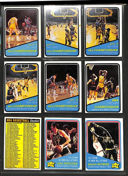 1972-73 Topps Basketball Complete Set with Dr. J's Rookie Card