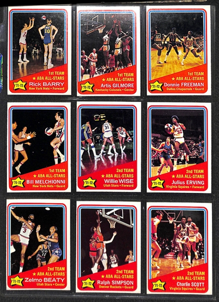 1972-73 Topps Basketball Complete Set with Dr. J's Rookie Card
