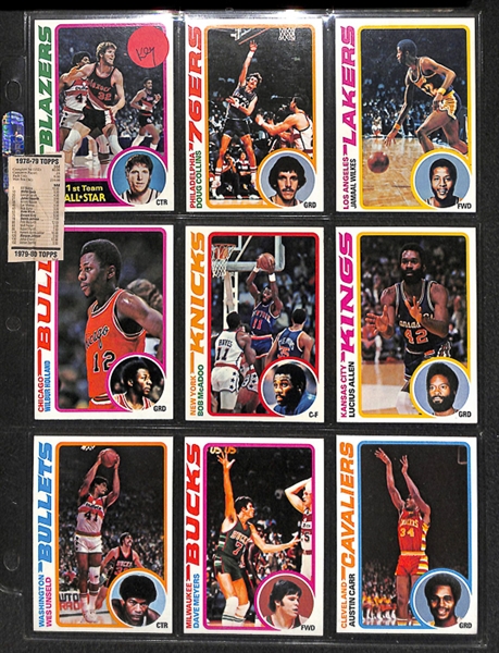 Lot of 2 Topps Basketball Complete Sets - 1977-78 & 1978-79