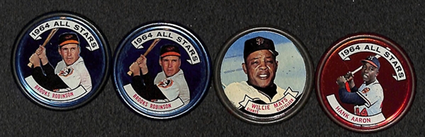 Lot of Approximately 400 - 1964 Topps Baseball Coins