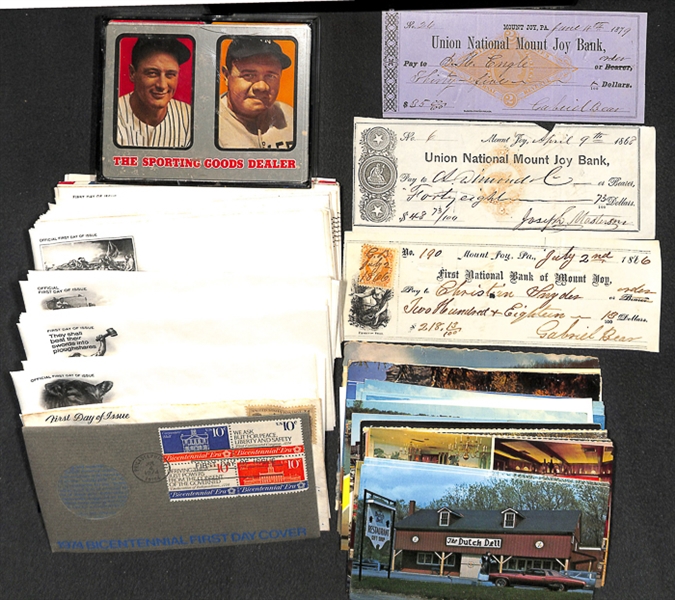 Sport & Non-Sport Ephemera and Memorabilia Lot w. Pete Rose Pencil Sharpeners