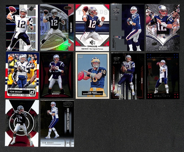 Lot Of 400+ Assorted Tom Brady Base & Insert Cards