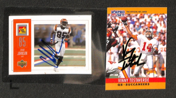 Lot Of 67 Baseball & Football Signed Cards w. Joe Theismann