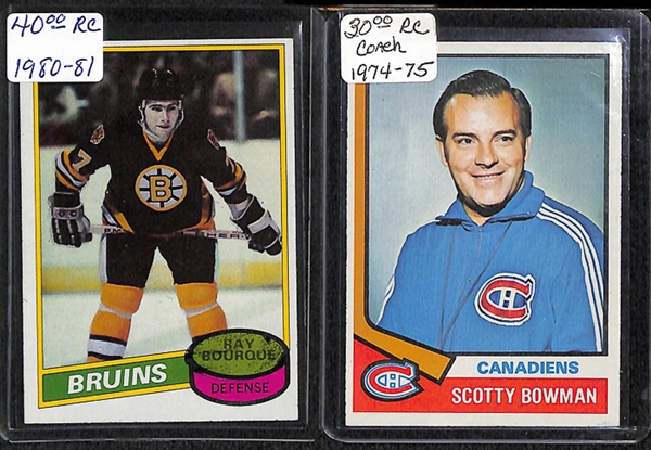 Lot Of 65+ Hockey Rookies & Star Cards w. Ray Bourque