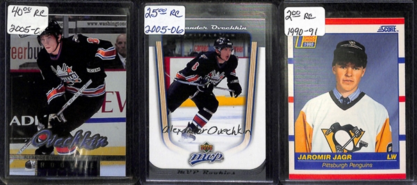 Lot Of 7 Hockey Stars Rookie Cards w. Ovechkin RC Jersey