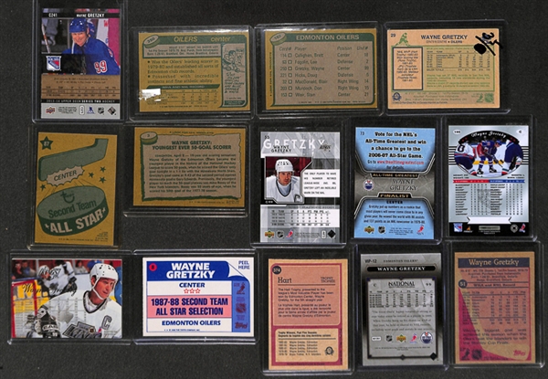 Lot Of 19 Wayne Gretzky Cards w. UD Canvas Parallel