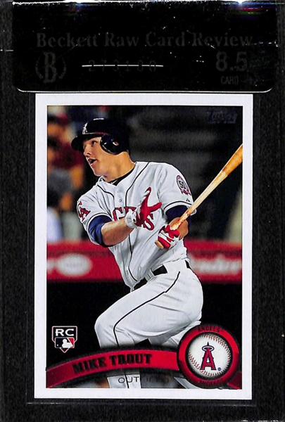 2011 Topps Update Mike Trout Rookie Card BGS 8.5