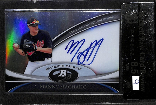 2011 Bowman Platinum Manny Machado Autograph Rookie Card BGS 8.5