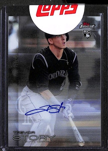 Lot Of 5 Baseball Prospects Autograph & Patch Cards w. Mazara & Story