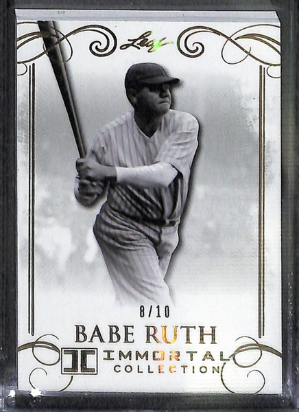 Lot Of 4 Babe Ruth 2017 Leaf Stadium Seat Relic & Numbered Cards