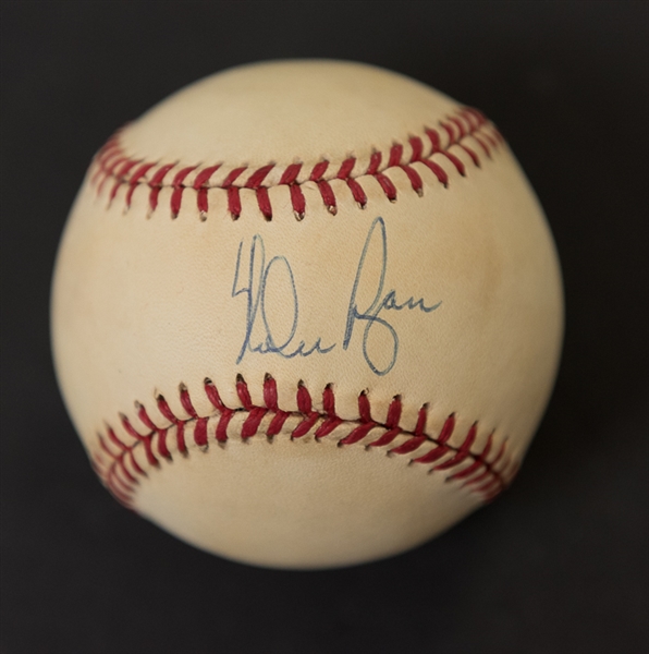 Nolan Ryan Signed American League Baseball
