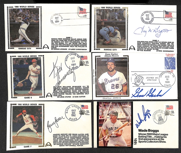 Lot Of Baseball Signed Photos/Cuts/First Day Covers w. Palmer & Roberts