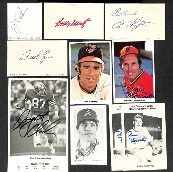 Lot Of Baseball Signed Photos/Cuts/First Day Covers w. Palmer & Roberts