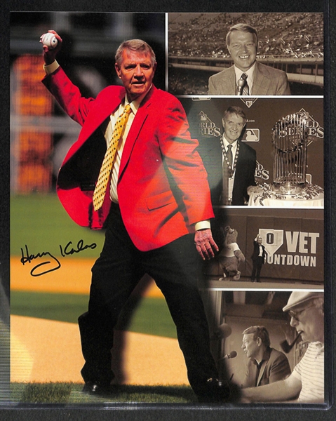 Harry Kalas Signed 8x 10 Photo (Phillies Broadcaster)