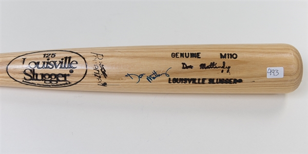 Don Mattingly Signed Game Model Baseball Bat