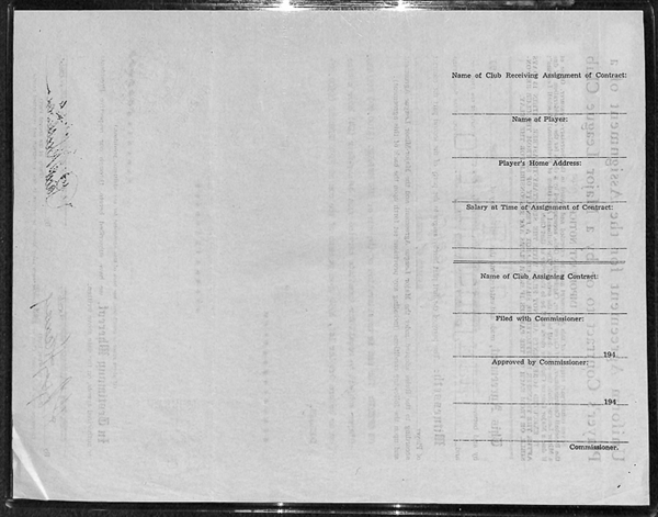 Lot Of 3 Baseball Player Signed Business Contracts