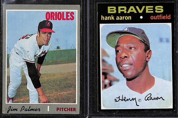 Lot of 1500+ Assorted 1970-1977 Topps Baseball Cards w. 1971 Hank Aaron & 1971 Roberto Clemente