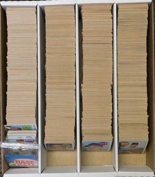 Lot of 1500+ Assorted 1969 Topps Baseball Cards w. Phil Niekro, Jim Bunning, Etc.