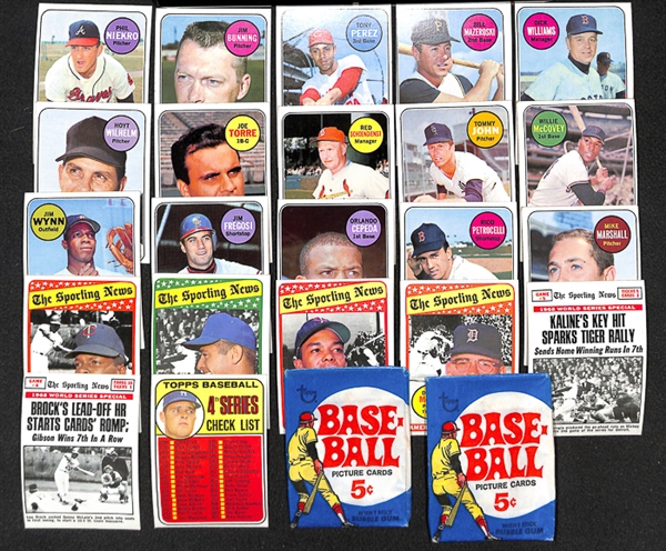 Lot of 1500+ Assorted 1969 Topps Baseball Cards w. Phil Niekro, Jim Bunning, Etc.