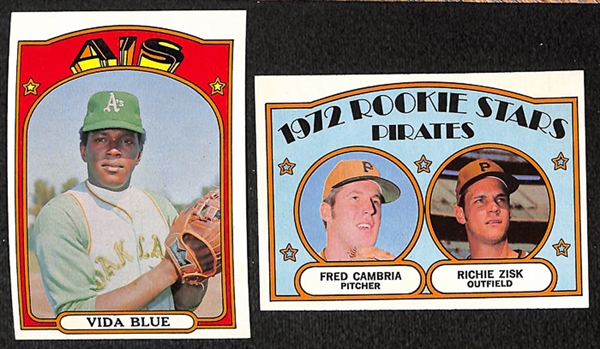 Lot of 1600+ Assorted 1972 Topps Baseball Cards w. Bob Gibson
