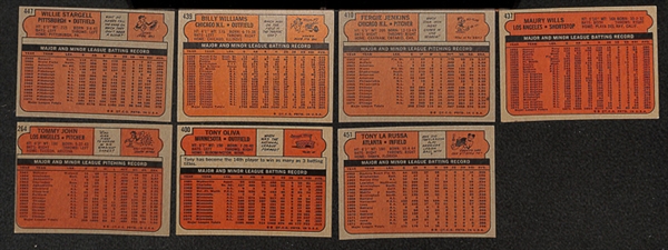 Lot of 1600+ Assorted 1972 Topps Baseball Cards w. Willie Stargell