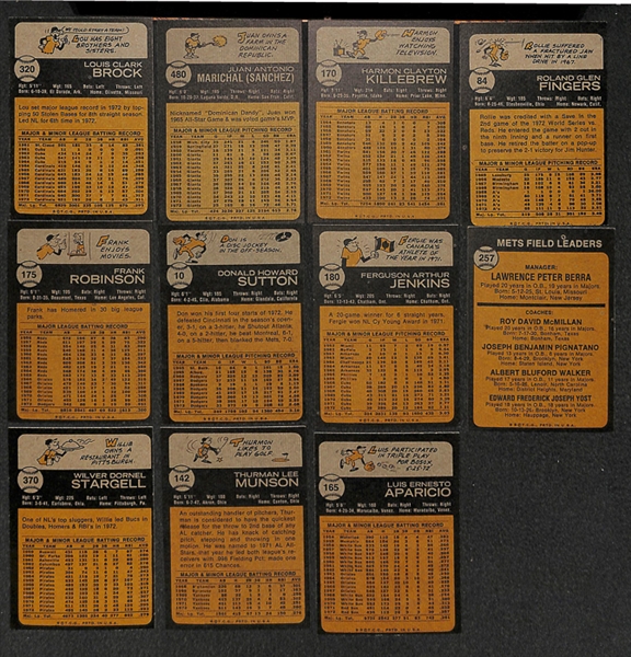 Lot of 1600+ Assorted 1973 Topps Baseball Cards w. Harmon Killebrew