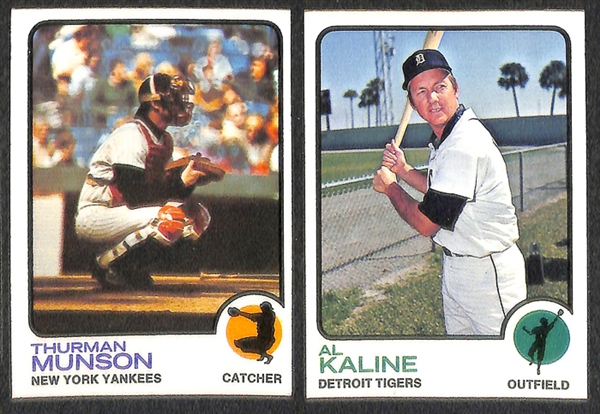Lot of 1600+ Assorted 1973 Topps Baseball Cards w. Willie Mays