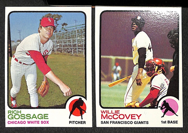 Lot of 1600+ Assorted 1973 Topps Baseball Cards w. Gossage Rookie Card
