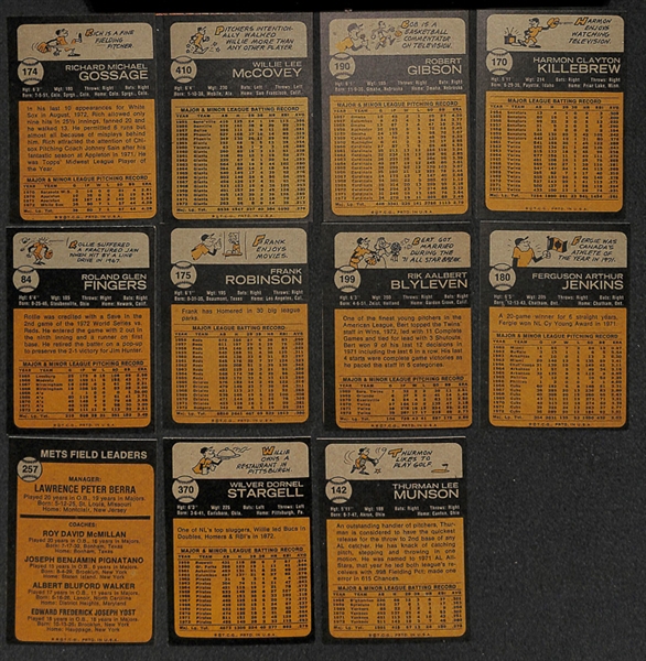 Lot of 1600+ Assorted 1973 Topps Baseball Cards w. Gossage Rookie Card