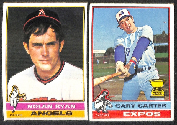 Lot of 2500+ Assorted 1974-1976 Topps Baseball Cards w. 1974 Reggie Jackson & 1976 Nolan Ryan