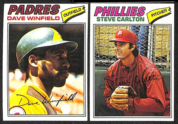Lot of 3000+ 1977 Topps Baseball Cards w. Dave Winfield 