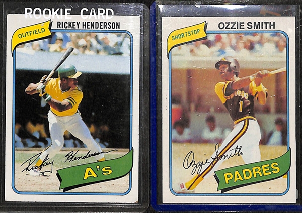 Lot of 500+ Baseball Star & Rookie Cards from 1980-1987 w. Henderson Rookie x3