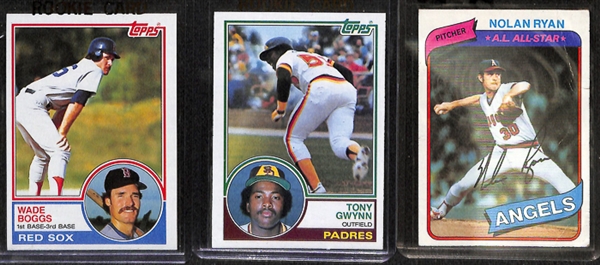 Lot of 500+ Baseball Star & Rookie Cards from 1980-1987 w. Henderson Rookie x3