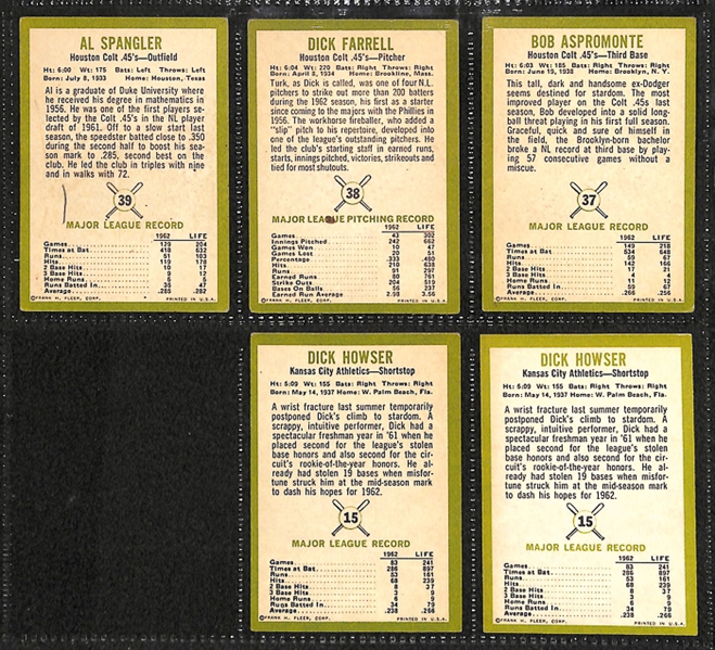 Lot of 32 - 1963 Fleer Baseball Cards w. Ron Santo