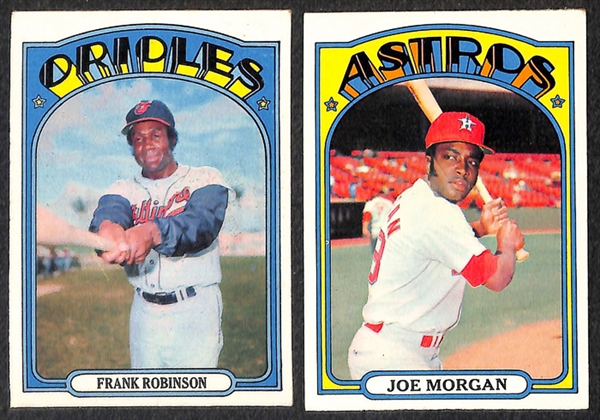 Lot of 395 Different 1972 Topps Baseball Cards w. Stars Including Bob Gibson