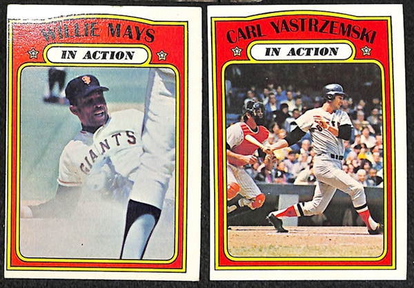 Lot of 395 Different 1972 Topps Baseball Cards w. Stars Including Bob Gibson