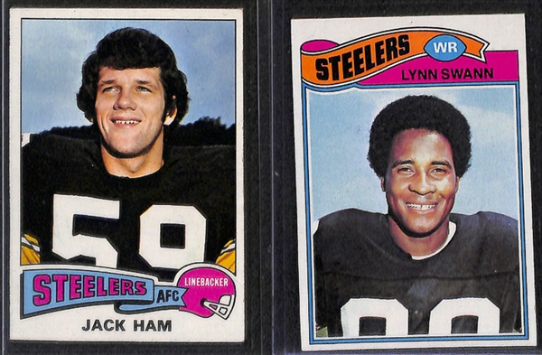 Lot of 176 Different 1960-1979 Steelers Football Cards w. Stars Including Bobby Layne