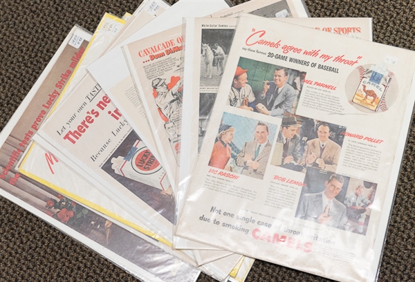 Sports Box of Programs, Yearbooks, Ad Pieces, Autographs, Magazines, Books, and Other Memorabilia (such as unopened 1981 Topps Scratch-Offs)
