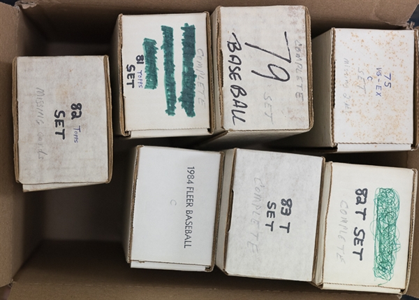  Lot of 7 Baseball (Topps & Fleer) Complete & Partial Sets from 1975-1984