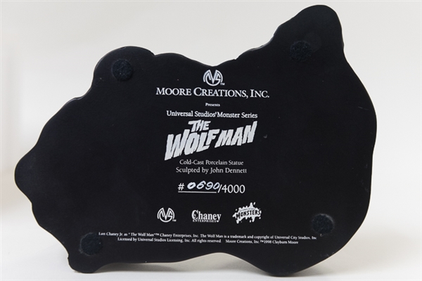 Moore Creations The Wolf Man Limited Edition Cold-Cast Porcelain Statue c. 1998