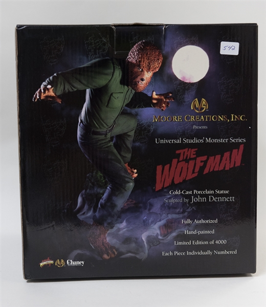 Moore Creations The Wolf Man Limited Edition Cold-Cast Porcelain Statue c. 1998
