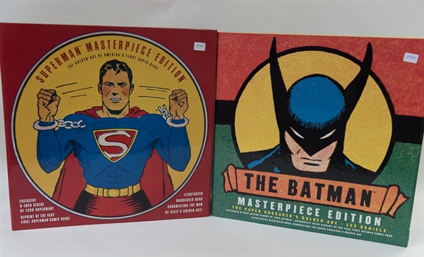Superman Masterpiece Edition (1999) & The Bat Man Masterpiece Edition (2000) - Action Figure & Comic Book Kits
