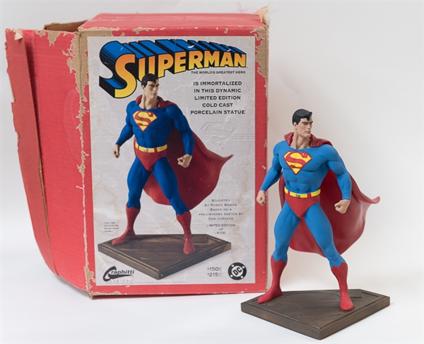 Superman Limited Edition Cold Cast Porcelain Statue by Graphitti Designs c. 1993
