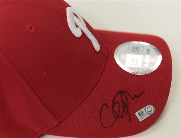 Ryne Sandberg Signed Helmet & Cliff Lee Signed Hat