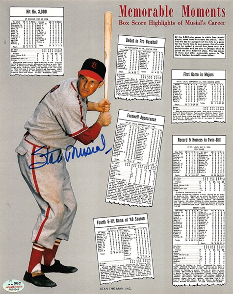 Mixed Lot Of Sports Autographs w. Bench/Rose/J. West/Musial - SGC